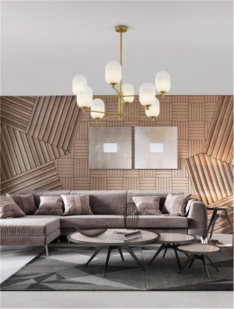 9009245 Pendul Nova Luce BALOR G9 8x5W   Metal Brass Gold  IP20 [1]