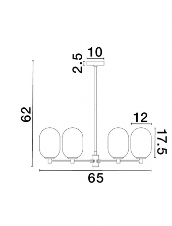 9009246 Pendul Nova Luce BALOR G9 6x5W   Metal Brass Gold  IP20 [4]