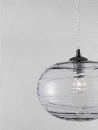9009257 Pendul Nova Luce EVLEEN E27 1x12W   Metal & Glass Matt Black  IP20 [3]