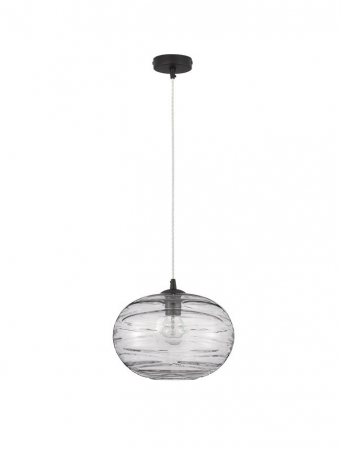 Moderne - 9009257 Pendul Nova Luce EVLEEN E27 1x12W   Metal & Glass Matt Black  IP20