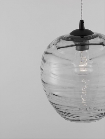 9009258 Pendul Nova Luce EVLEEN E27 1x12W   Metal & Glass Matt Black  IP20 [2]