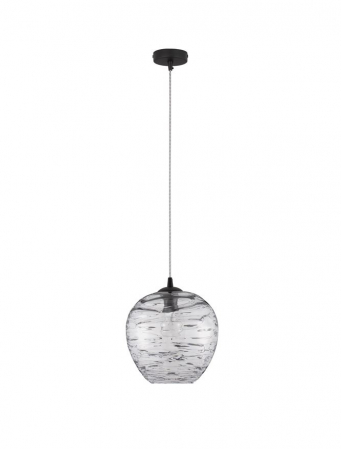 Moderne - 9009258 Pendul Nova Luce EVLEEN E27 1x12W   Metal & Glass Matt Black  IP20
