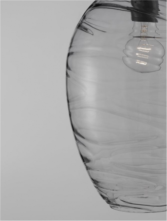 9009259 Pendul Nova Luce EVLEEN E27 1x12W   Metal & Glass Matt Black  IP20 [3]