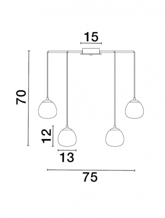 9009260 Lustra Nova Luce THE EGG G9 8x5W   Metal Gold & Black  IP20 [4]