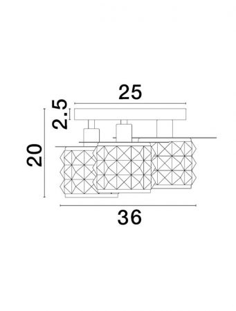 9009292 Plafoniera Nova Luce LAWAN E14 3x5W   Metal Chrome  IP20 [4]