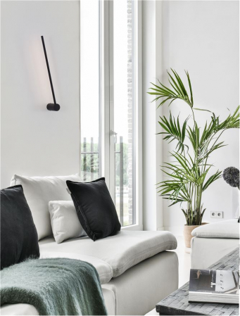 9009322 Aplica Nova Luce SYNTHESI LED 17W 777lm 3000K Aluminium & Acrylic Sandy Black Nedimabil IP20 [1]