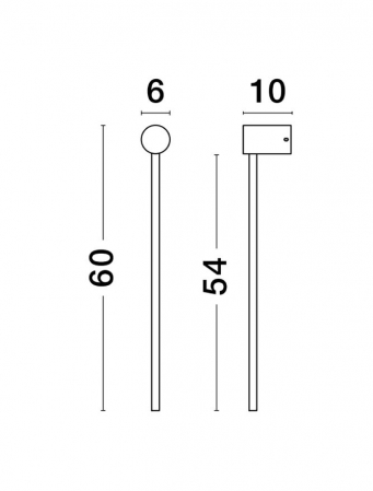 9009323 Aplica Nova Luce SYNTHESI LED 17W 777lm 3000K Aluminium & Acrylic Sandy White Nedimabil IP20 [1]