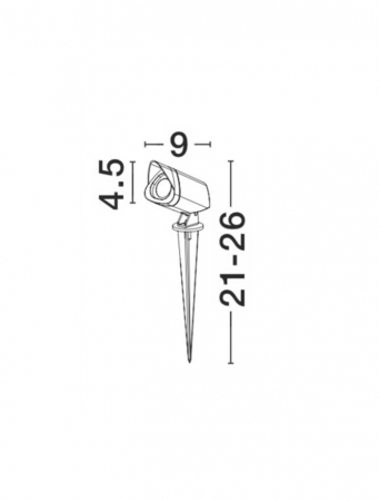 9010001  Nova Luce INSIDE LED 3W 180lm 3000K IP65 Aluminium & Glass Sandy Black Beam 24 degrees [1]