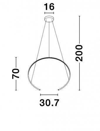 9010021 Lustra Nova Luce BREDA LED 30W 1480lm 3000K Aluminium & Acrylic Sandy White Nedimabil IP20 [7]