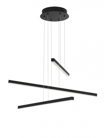 Lustre - 9010033 Lustra Nova Luce LIOR LED 41W 4183lm 3000K  Aluminium & Acrylic Sandy Black Nedimabil IP20