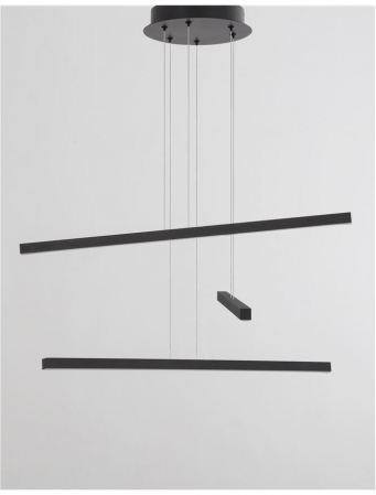 9010033 Lustra Nova Luce LIOR LED 41W 4183lm 3000K  Aluminium & Acrylic Sandy Black Nedimabil IP20 [3]