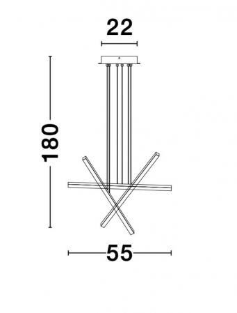 9010033 Lustra Nova Luce LIOR LED 41W 4183lm 3000K  Aluminium & Acrylic Sandy Black Nedimabil IP20 [6]