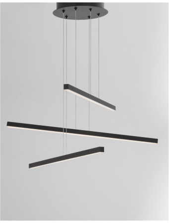 9010033 Lustra Nova Luce LIOR LED 41W 4183lm 3000K  Aluminium & Acrylic Sandy Black Nedimabil IP20 [2]