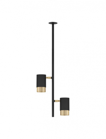 ILUMINAT - 9010218 Spot incastrat Nova Luce PONGO GU10 2x10W   Aluminium Sandy Black & Gold  IP20