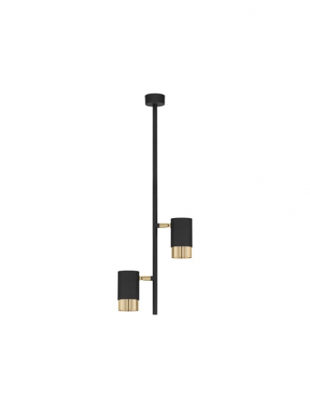 ILUMINAT - 9010220 Spot Aplicat Nova Luce PONGO GU10 2x10W   Aluminium Sandy Black & Gold  IP20