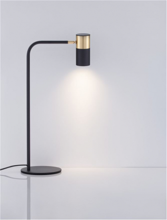 9010225 Veioza Nova Luce PONGO GU10 1x10W   Aluminium Sandy Black & Gold  IP20 [4]
