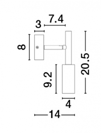 9010232 Aplica Nova Luce JOY LED 7W 667lm 3000K Aluminium Sandy Black Nedimabil IP20 [5]