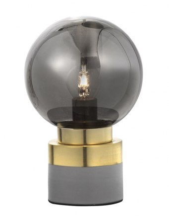 ILUMINAT - 9010264 Veioza Nova Luce JULIET LED E14W IP20 Glass Brass & Gray Metal Base Smoke Gray NOVALUCE