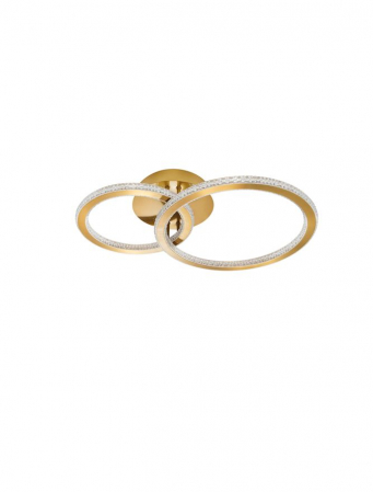 Moderne - 9011137 Plafoniera Nova Luce CILION LED 48W 3036lm 3000K IP20 Aluminiu/Acril Brass Gold NOVALUCE