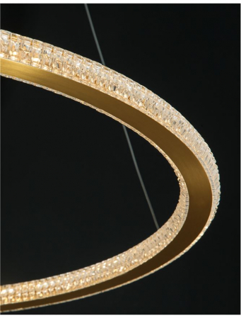 9011138 Suspensie Nova Luce CILION LED 48W 3264lm 3000K IP20 Aluminiu/Acril Brass Gold [3]