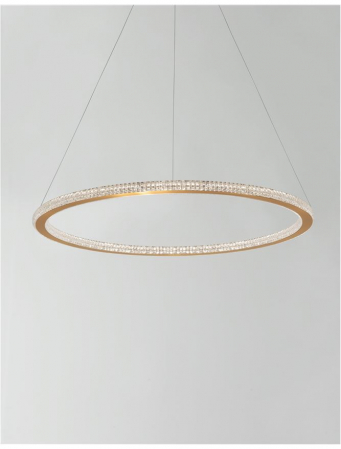9011138 Suspensie Nova Luce CILION LED 48W 3264lm 3000K IP20 Aluminiu/Acril Brass Gold [1]