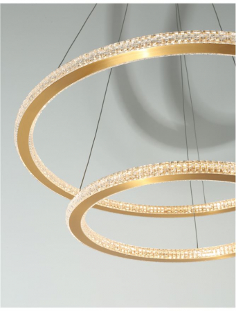 9011139 Suspensie Nova Luce CILION LED 56W 3555lm 3000K IP20 Aluminiu/Acril Brass Gold NOVALUCE [4]