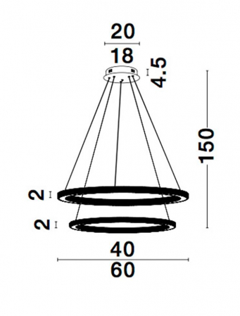 9011139 Suspensie Nova Luce CILION LED 56W 3555lm 3000K IP20 Aluminiu/Acril Brass Gold NOVALUCE [5]