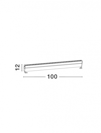 9011161  Nova Luce WALL WASHER LED 36W 3670lm 3000K IP67 Aluminium & Glass Sandy Black Adjustable [1]