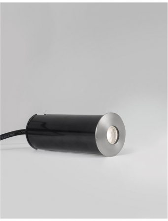 9019212  Nova Luce BANG LED 1W 60lm 3000K IP67 Aluminium Satin Nickel Beam Angle 40 degrees Cable Lenght 1.80m driver 9020170 included [1]