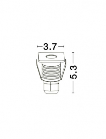 9019213  Nova Luce BANG LED 1W 60lm 3000K IP67 Aluminium Satin Nickel Beam Angle 36 degrees Cable Lenght 1.80m driver 9020170 included [1]