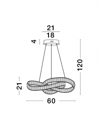 9019722 Lustra Nova Luce CONCETO LED 49W 4075lm 3500K Metal & Crystal Gold Dimabil Triac IP20 [3]