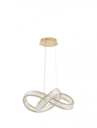 9019722 Lustra Nova Luce CONCETO LED 49W 4075lm 3500K Metal & Crystal Gold Dimabil Triac IP20