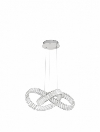 9019723 Lustra Nova Luce CONCETO LED 49W 4075lm 3500K Metal & Crystal Chrome Dimabil Triac IP20