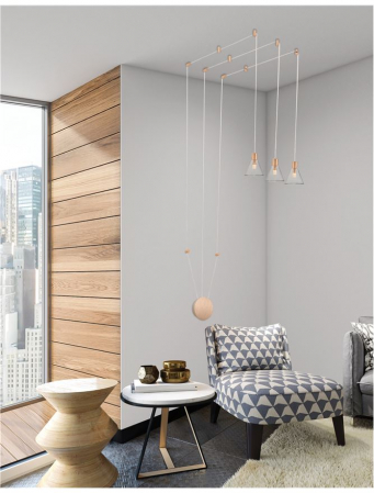 9028813 Suspensie/Aplica Nova Luce MARCE LED 15W 750lm 3000K IP20 Aluminium/Glass Gold [6]