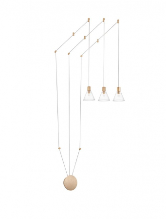 Lustre - 9028813 Suspensie/Aplica Nova Luce MARCE LED 15W 750lm 3000K IP20 Aluminium/Glass Gold