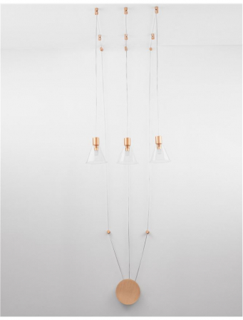 9028813 Suspensie/Aplica Nova Luce MARCE LED 15W 750lm 3000K IP20 Aluminium/Glass Gold [1]