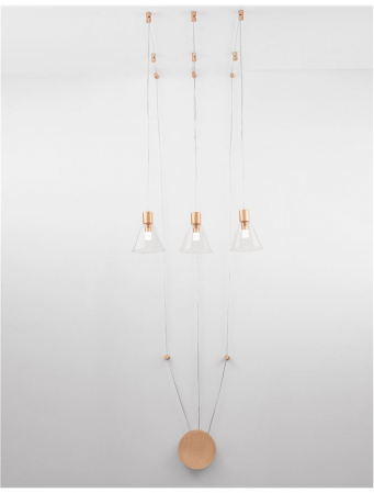 9028813 Suspensie/Aplica Nova Luce MARCE LED 15W 750lm 3000K IP20 Aluminium/Glass Gold [2]