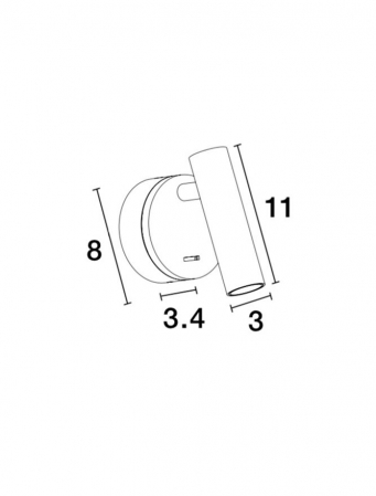 9030201 Aplica Nova Luce CLIP LED 3W 190lm 3000K Aluminium Sandy White Nedimabil IP20 [6]