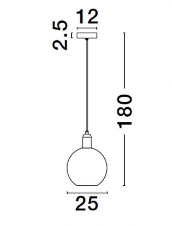 9035960 Pendul Nova Luce MIRRO E27 1x12W   Metal & Glass Smoke Glass Gold  IP20 [2]