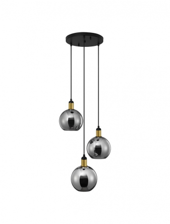 Lustre - 9035963 Lustra Nova Luce MIRRO E27 3x12W   Metal & Glass Smoke Glass Gold  IP20