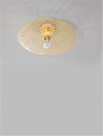 9035971 Plafoniera Nova Luce ERES E27 1x12W   Metal Gold  IP20 [1]