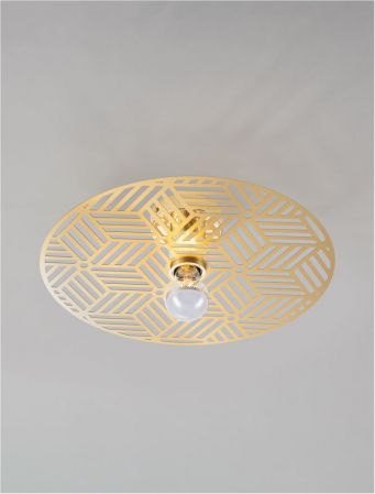 9035971 Plafoniera Nova Luce ERES E27 1x12W   Metal Gold  IP20 [2]