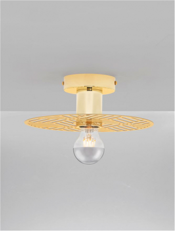 9035972 Plafoniera Nova Luce ERES E27 1x12W   Metal Gold  IP20 [4]