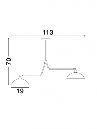 9035977 Lustra Nova Luce MIRBA E27 2x12W   Metal Sandy Black  IP20 [2]