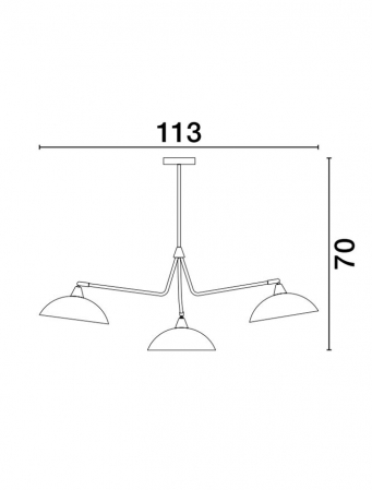 9035978 Lustra Nova Luce MIRBA E27 3x12W   Metal Sandy Black  IP20 [2]