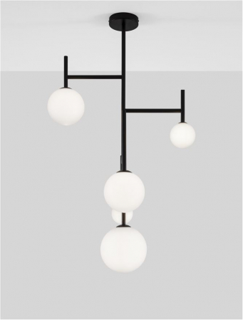9043304 Lustra Nova Luce LICATO G9 5x5W   Aluminium & Opal Glass Sandy Black  IP20 [5]