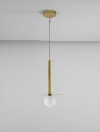 9043311 Pendul Nova Luce PIELO G9 1x5W   Metal & Opal Glass Brass Gold  IP20 [2]