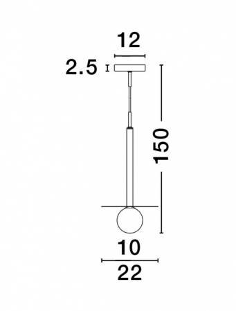 9043311 Pendul Nova Luce PIELO G9 1x5W   Metal & Opal Glass Brass Gold  IP20 [9]