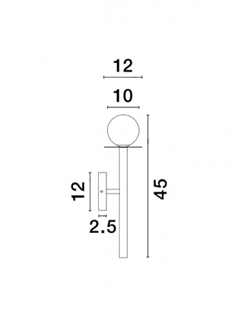 9043315 Aplica Nova Luce PIELO G9 1x5W   Metal & Opal Glass Brass Gold  IP20 [1]