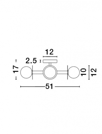 9043318 Plafoniera Nova Luce PIELO G9 4x5W   Metal & Opal Glass Brass Gold  IP20 [1]